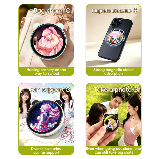 JuicyFruitie: Customizable Digital LED Badge, Smart Badge for Photos GIFs & Text, Personalized Gift