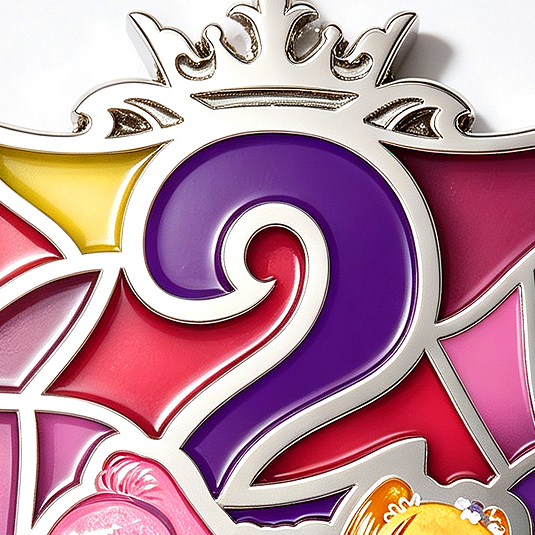 Juicy Fruitie: Origins — Limited Stained Glass Enamel Badge & Laser Ticket Memorial Set