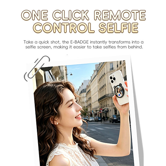 JuicyFruitie: Customizable Digital LED Badge, Smart Badge for Photos GIFs & Text, Personalized Gift