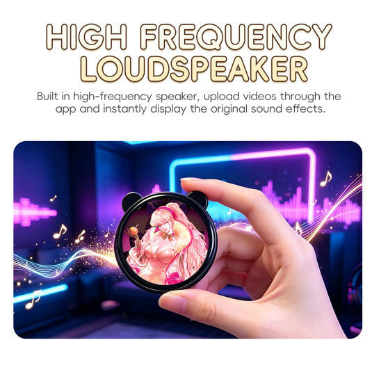 JuicyFruitie: Customizable Digital LED Badge, Smart Badge for Photos GIFs & Text, Personalized Gift