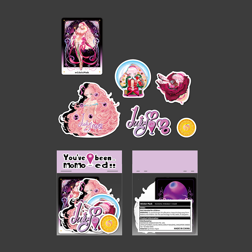 “You’ve been MoMo-ed” ID Card & Stickers Set