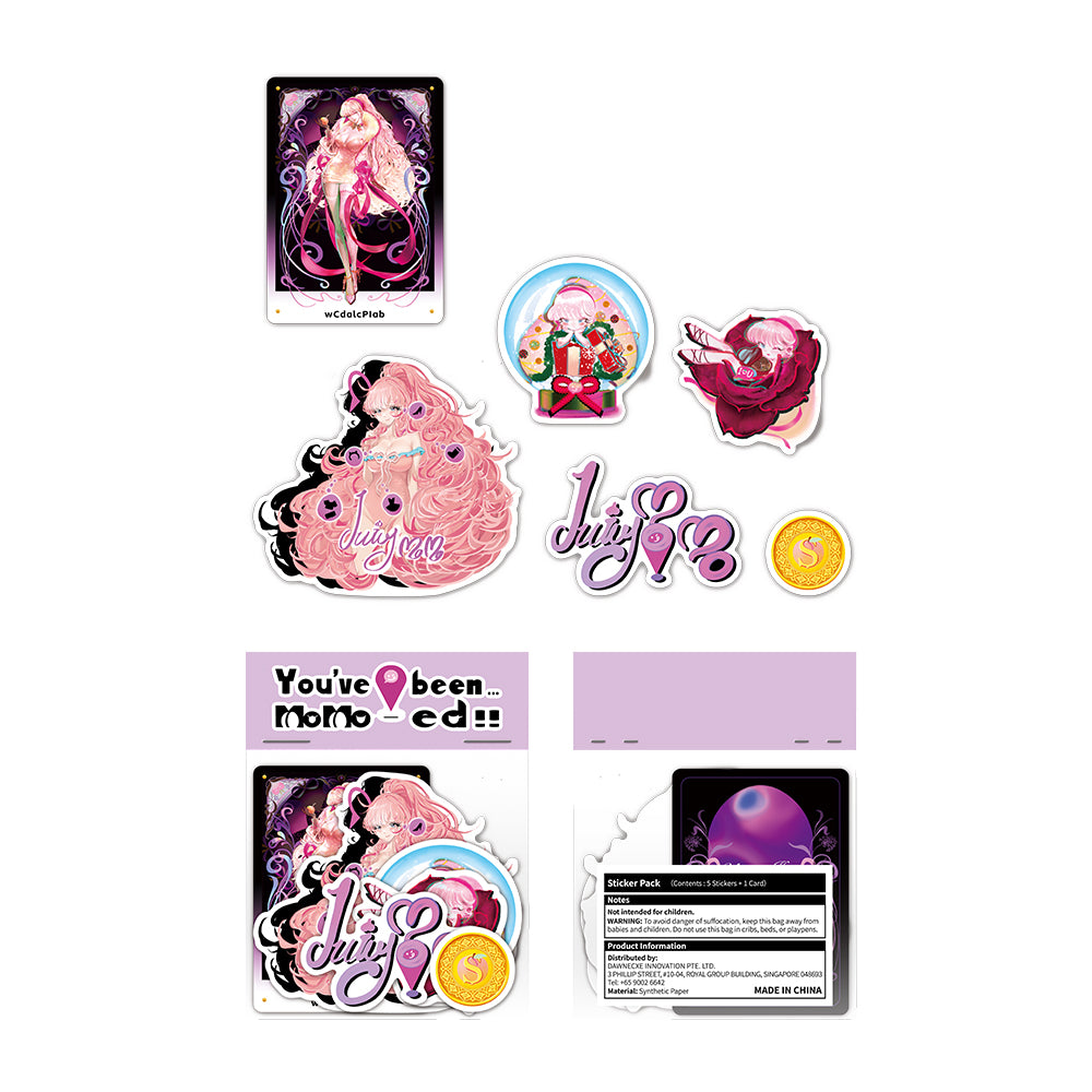 “You’ve been MoMo-ed” ID Card & Stickers Set